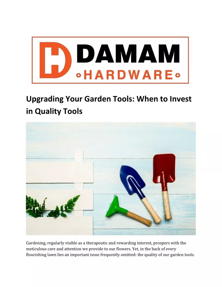 upgrading your garden tools when to invest