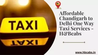 Hire Taxi Service Chandigarh to Delhi