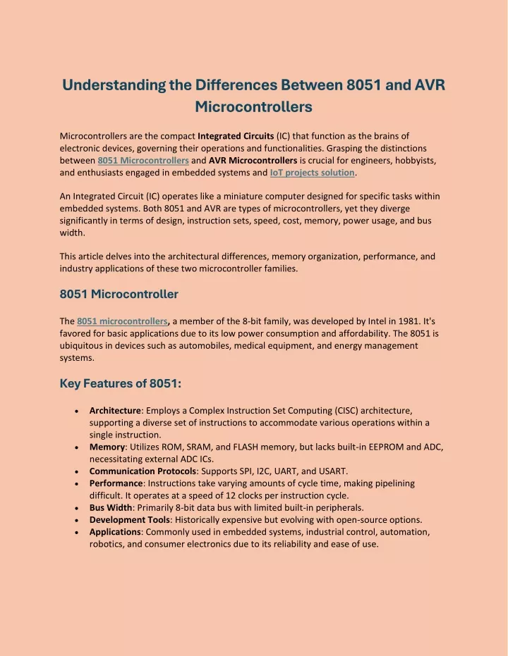 understanding the differences between 8051