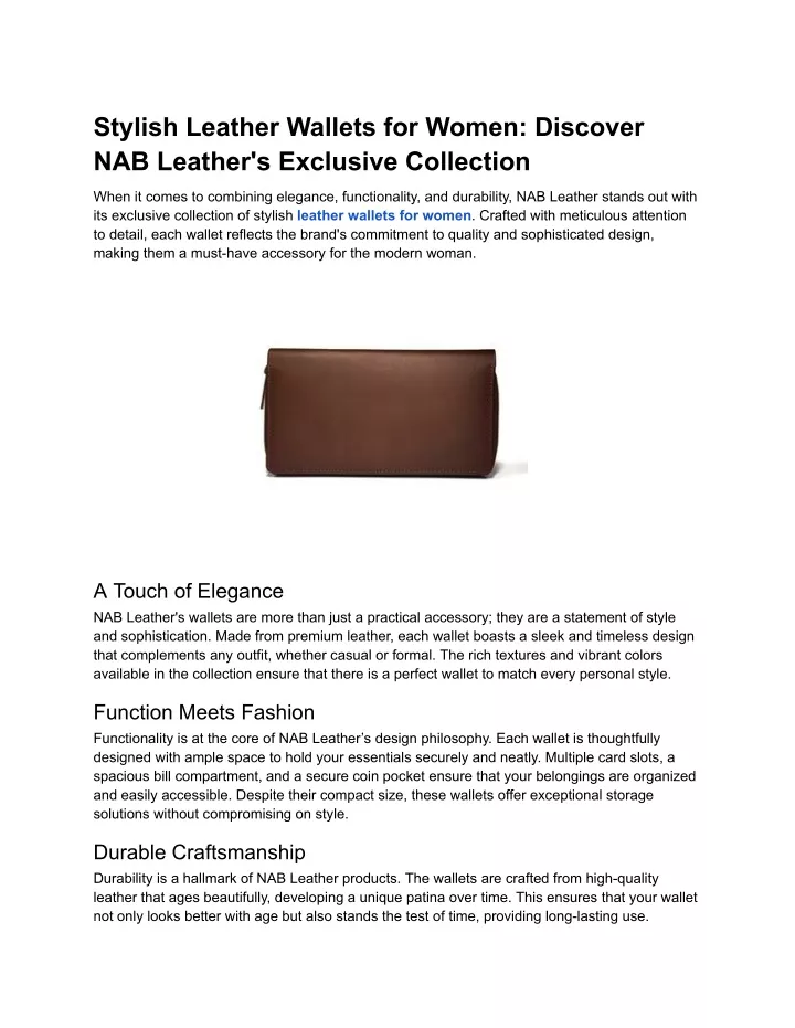 stylish leather wallets for women discover