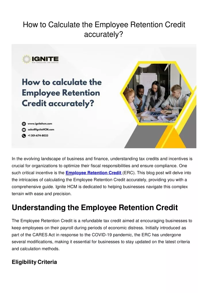 how to calculate the employee retention credit