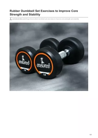 Rubber Dumbbell Set Exercises to Improve Core Strength and Stability