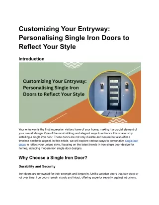 customizing your entryway personalising single