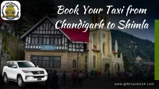 Book Your Taxi from Chandigarh to Shimla