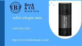 Premium Solid Cologne For Men  Beck & Co. - Long-lasting & Portable