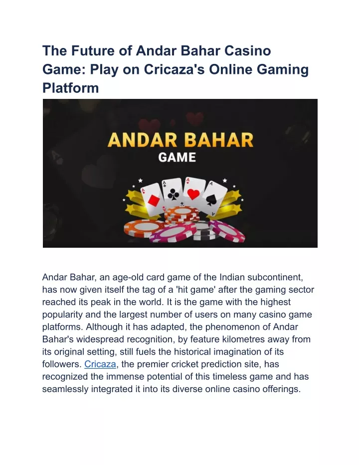 the future of andar bahar casino game play