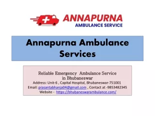 When Time is Critical: Annapurna Ambulance - Your Trusted Partner in Bhubaneswar