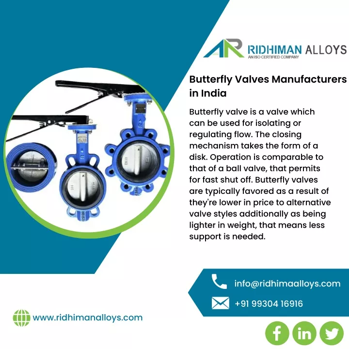 butterfly valves manufacturers in india