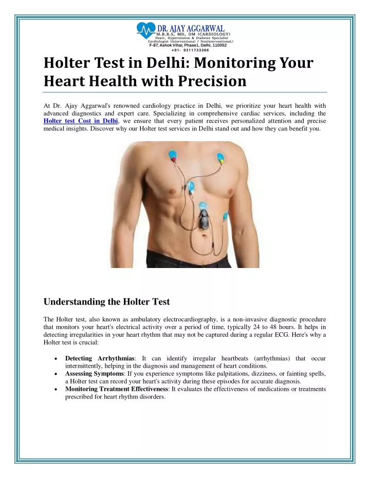 holter test in delhi monitoring your heart health