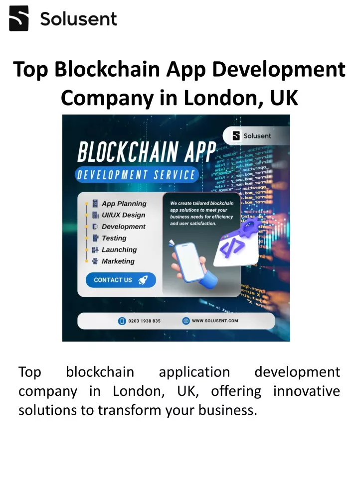 top blockchain app development company in london