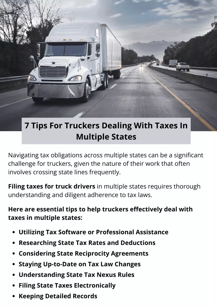 7 tips for truckers dealing with taxes