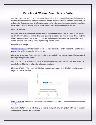 detecting ai writing your ultimate guide