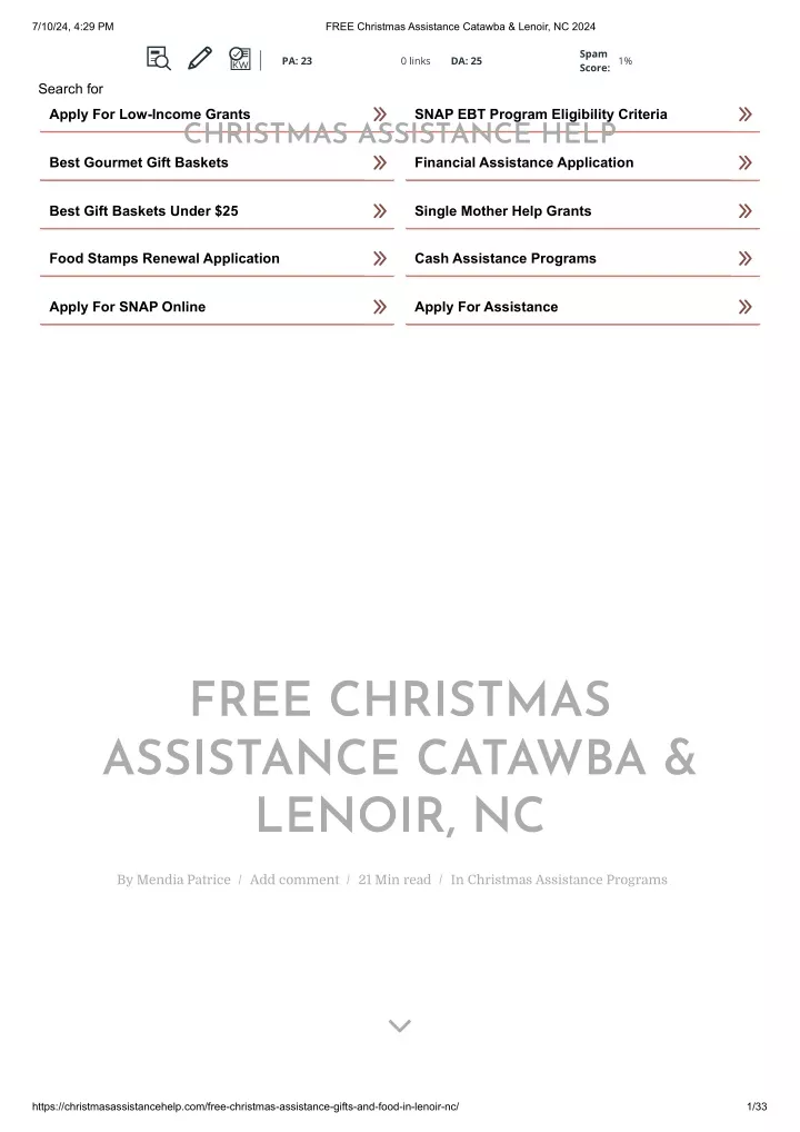 PPT FREE Christmas Assistance Catawba & Lenoir, NC 2024 PowerPoint