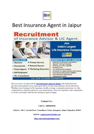 Best Insurance Agent in Jaipur