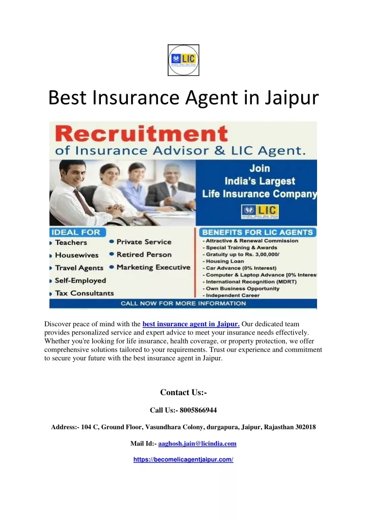 best insurance agent in jaipur