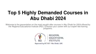 Top 5 Highly Demanded Courses in Abu Dhabi 2024