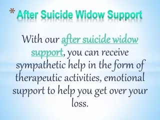 After Suicide Widow Support