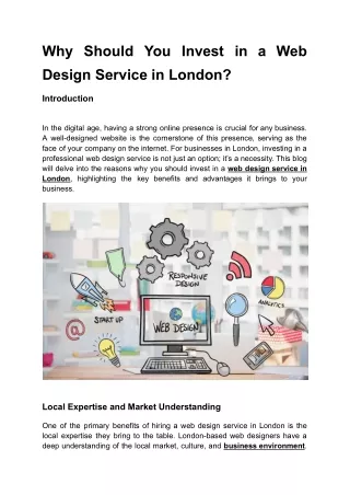 Why Should You Invest in a Web Design Service in London?