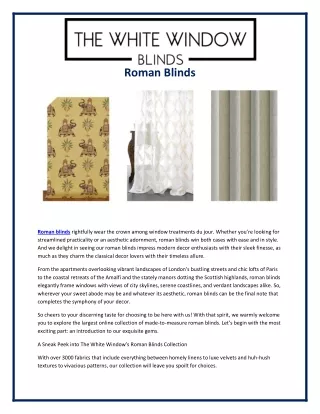 roman blinds