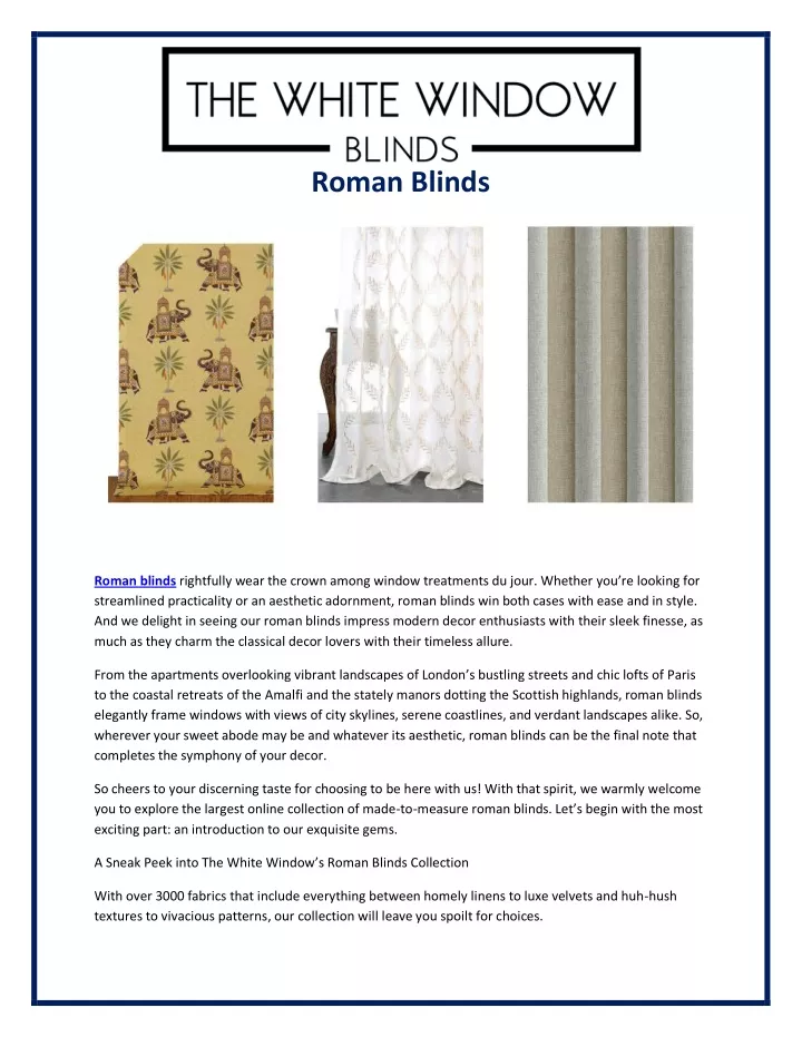 roman blinds