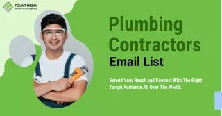 Plumbing Contractors Email List | Plumbers Database USA