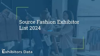 Source Fashion Exhibitor List 2024