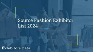 Source Fashion Exhibitor List 2024