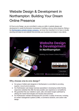 Website Design & Development in Northampton_ Building Your Dream Online Presence.