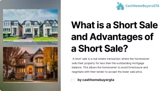 What is a Short Sale and Advantages of a Short Sale?