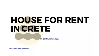 House for Rent in Crete
