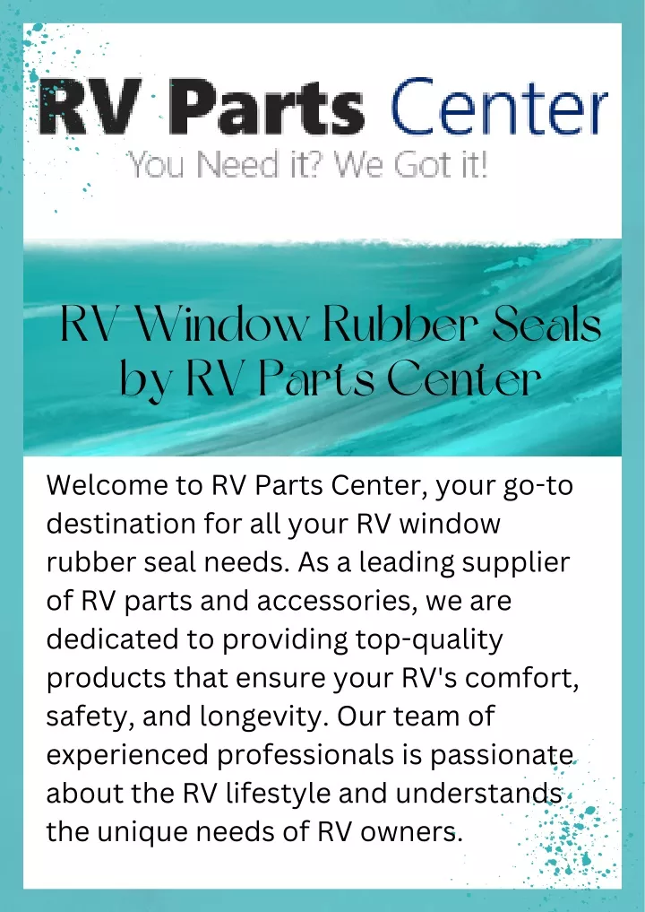 rv window rubber seals by rv parts center