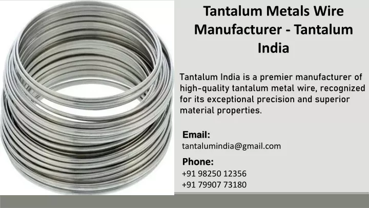 tantalum metals wire manufacturer tantalum india