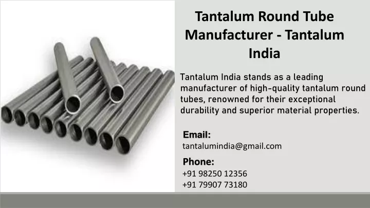 tantalum round tube manufacturer tantalum india