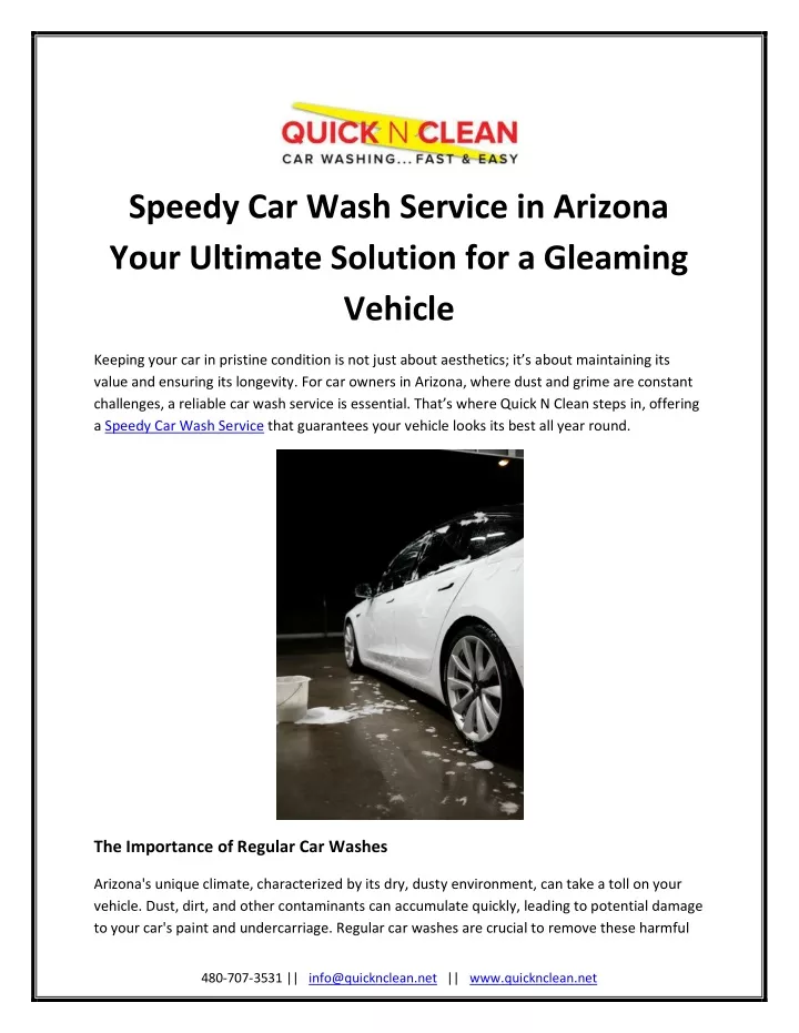 speedy car wash service in arizona your ultimate