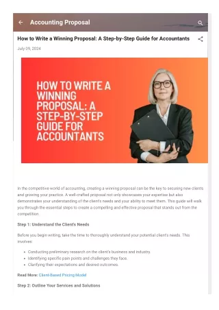 accounting proposal