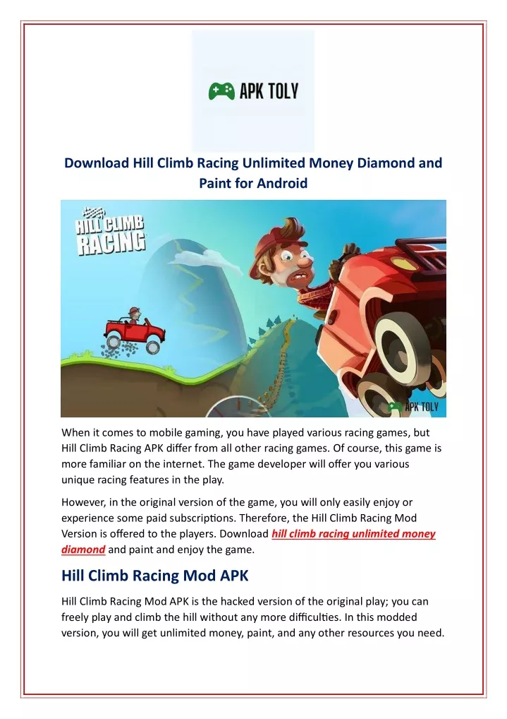 download hill climb racing unlimited money