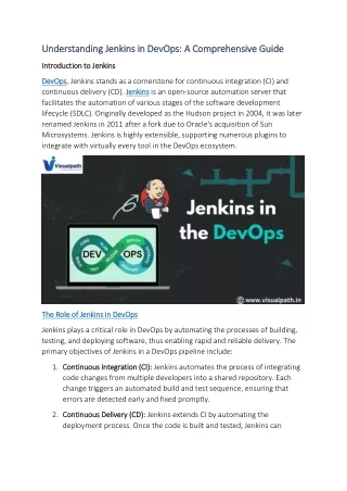 understanding jenkins in devops a comprehensive