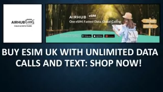 Buy eSIM UK With Unlimited Data Calls and Text Shop now