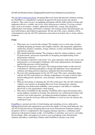 az 305 certification exam designing microsoft