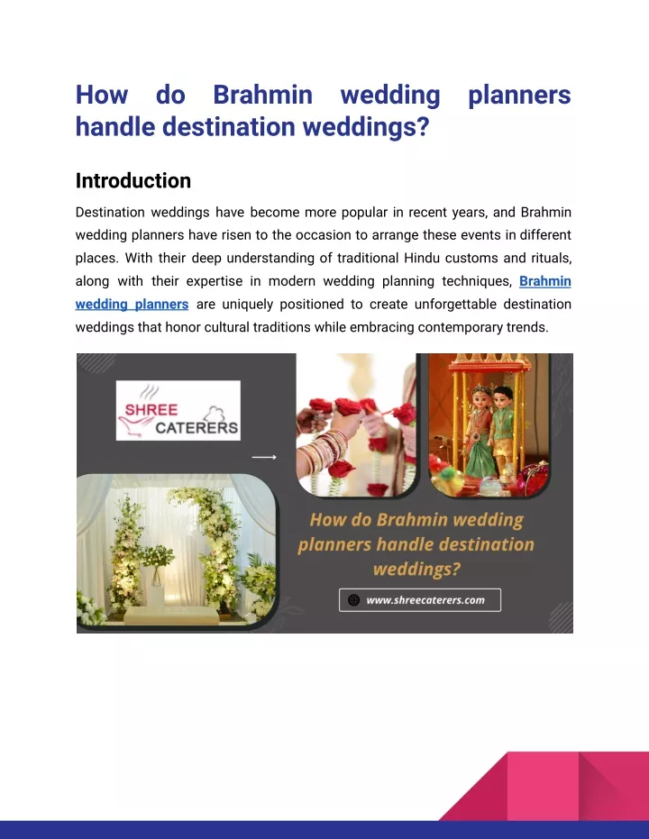 how handle destination weddings