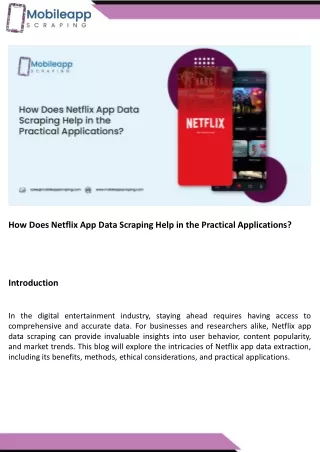 how does netflix app data scraping help