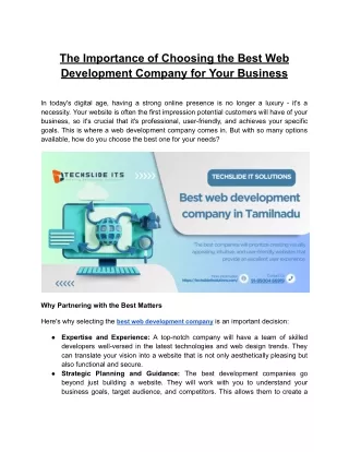 The Importance of Choosing the Best Web Development Company for Your Business (1)