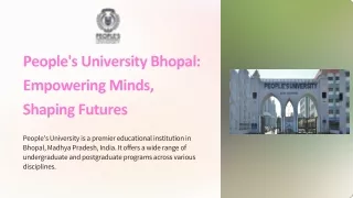 People's University Bhopal: Empowering Minds, Shaping Futures