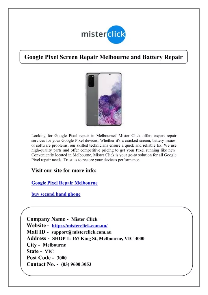 google pixel screen repair melbourne and battery