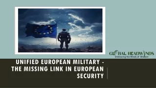 unified european military the missing link in european security