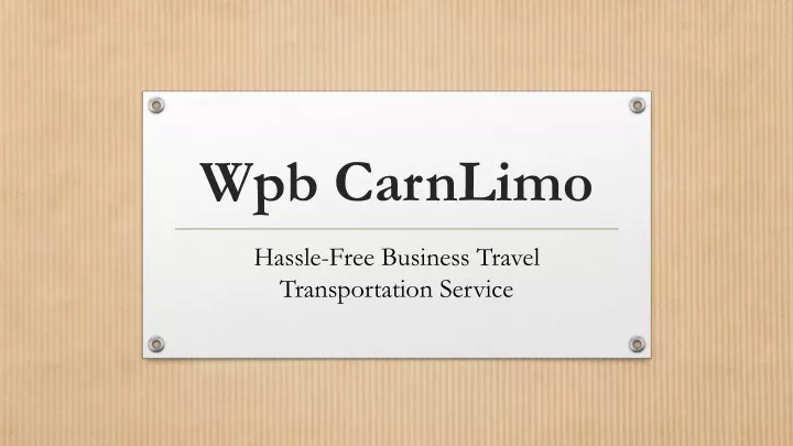 wpb carnlimo