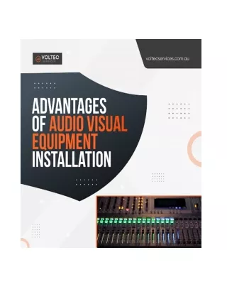 Advantages of Audio Visual Equipment Installation