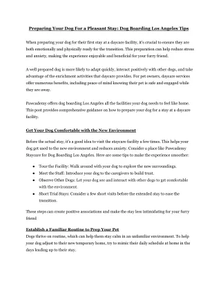 Preparing Your Dog For a Pleasant Stay: Dog Boarding Los Angeles Tips