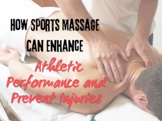 Enhance Athletic Performance with Sports Massage