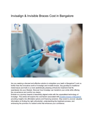 Invisalign & Invisible Braces Cost in Bangalore